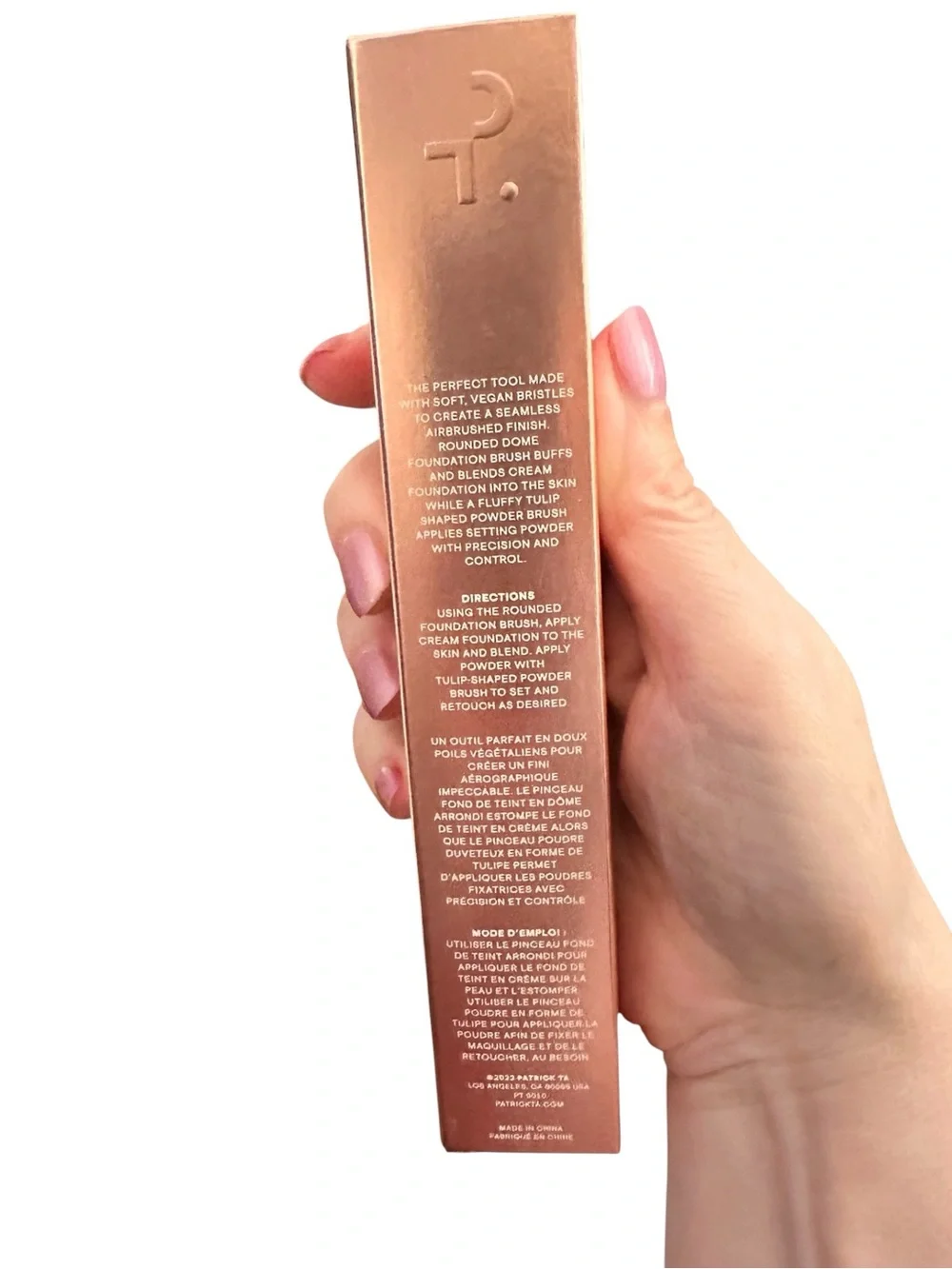 Patrick Ta Dual Ended Foundation Brush Vegan Makeup Brush No. 2 BNIB